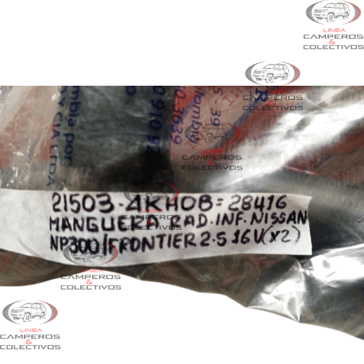 KIT x2 MANGUERA RAD INF NISSAN NP300/FRONTIER 2.5 TD 16V