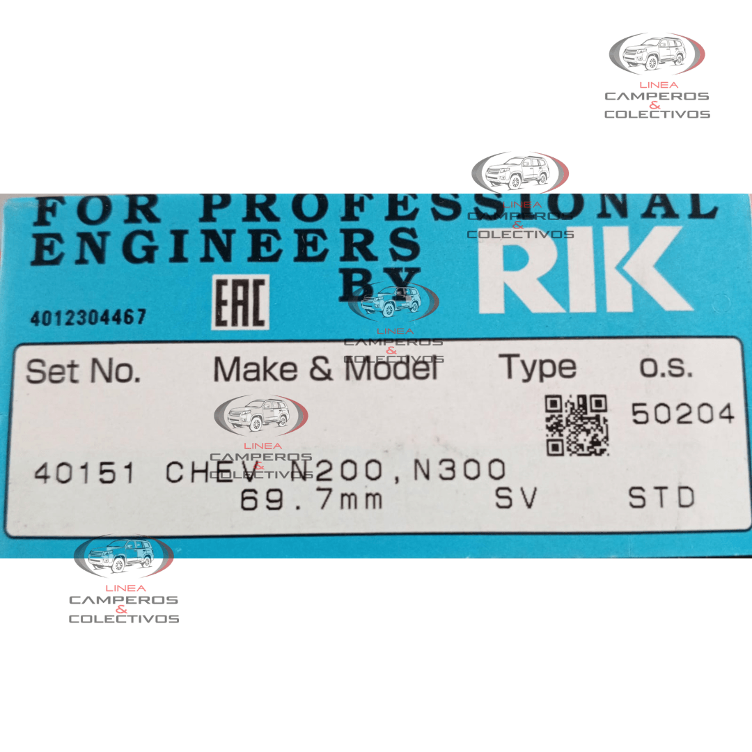 ANILLOS MOTOR SPARK GT 1,2-1,2-2,0 69,7 MM 40151-STD